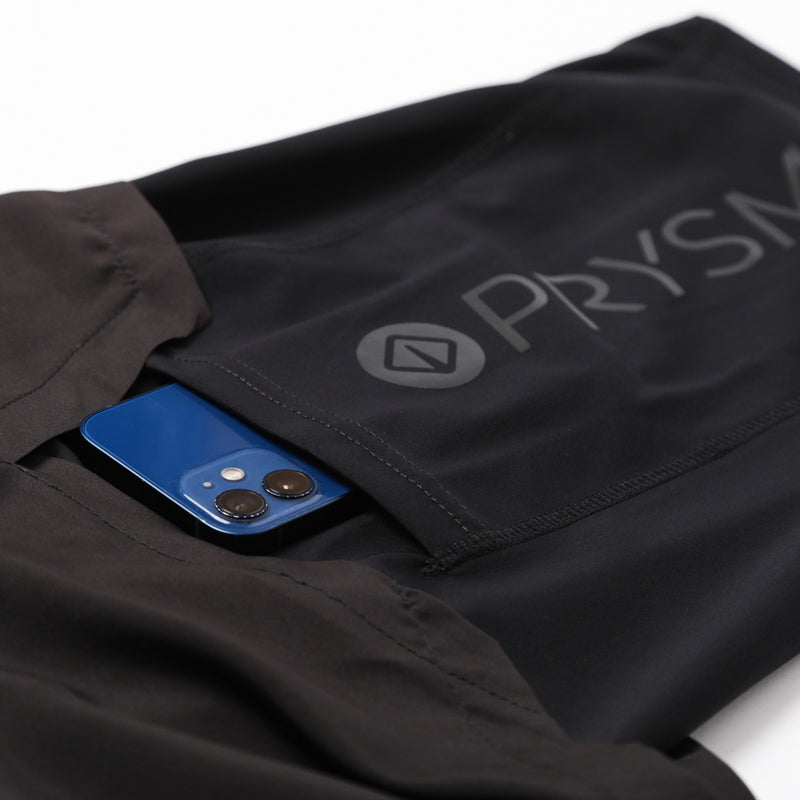 PRYSM Men Running Shorts - With Short Inner - Black