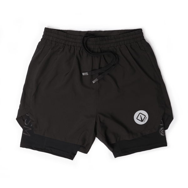 PRYSM Men Running Shorts - With Short Inner - Black