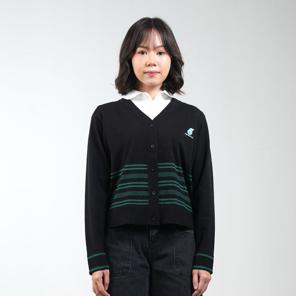 PETRONAS Women's Striped Cardigan - Black
