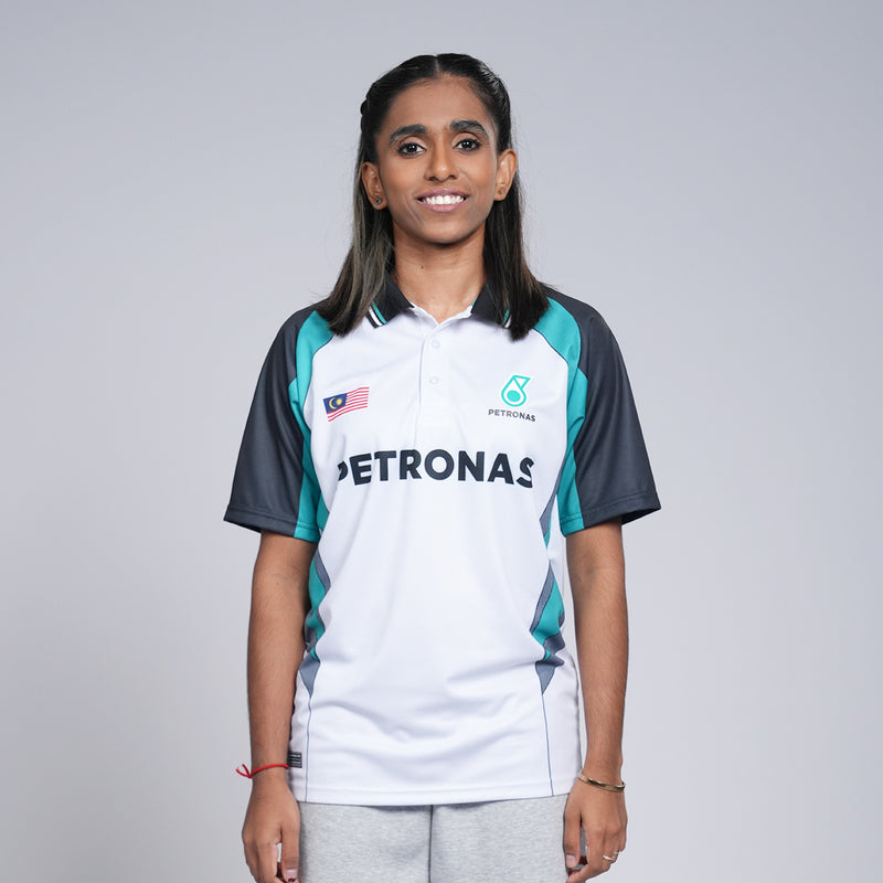 PETRONAS Shuttlehearts Champion Polo Jersey - White