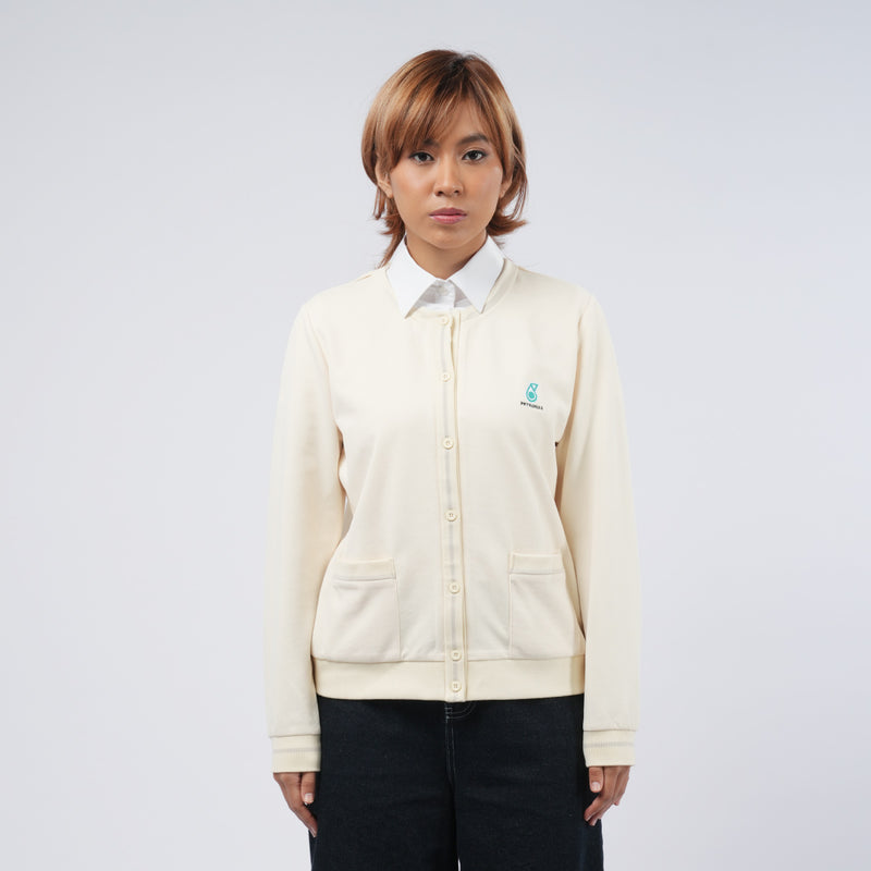 PETRONAS Crewneck Cardigan - Cream