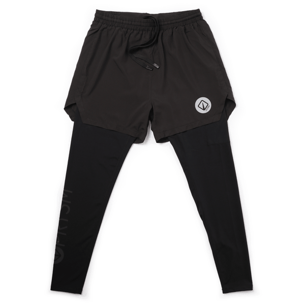 PRYSM Men Running Shorts - With Long Inner - Black