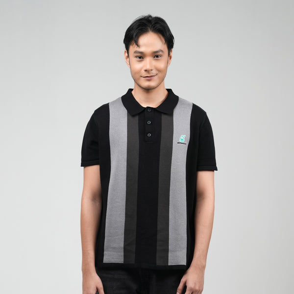 PETRONAS Knit Polo - Black/Grey