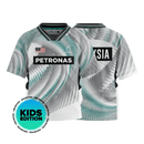 PETRONAS Shuttlehearts Silversmash Kids Jersey - Silver/Green