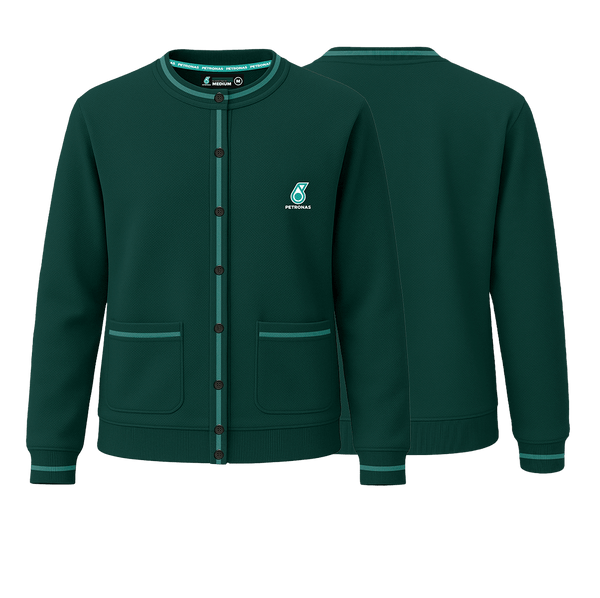PETRONAS Crewneck Cardigan - Green