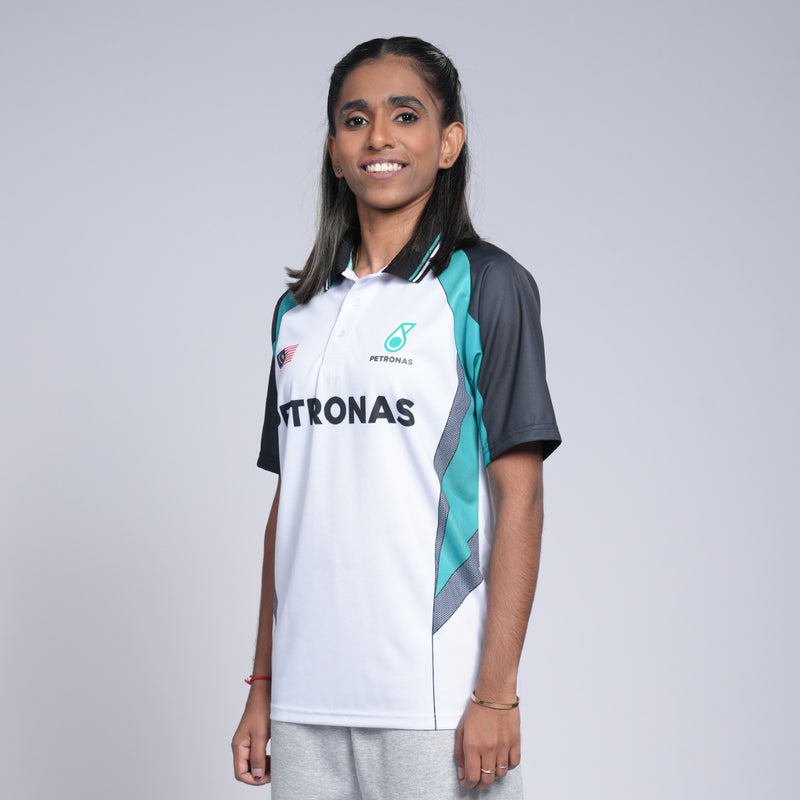 PETRONAS Shuttlehearts Champion Polo Jersey - White
