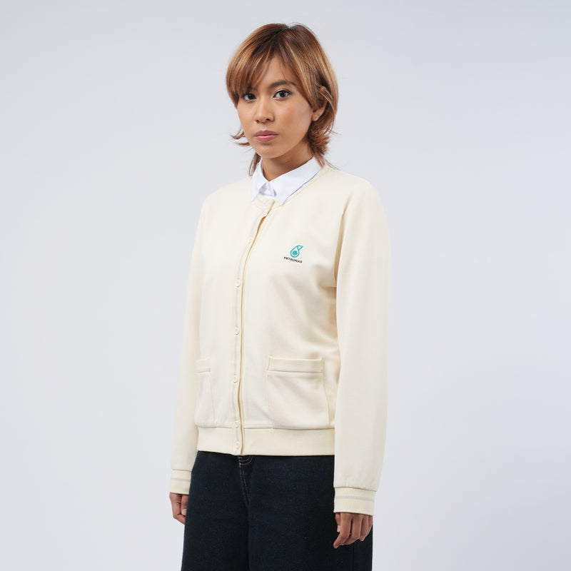 PETRONAS Crewneck Cardigan - Cream