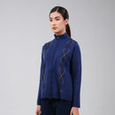 PETRONAS Women’s Diamond-Pattern Sweater - Navy