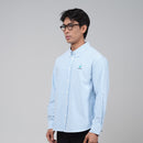 PETRONAS Daily Men's Striped Shirt - Cyan Blue