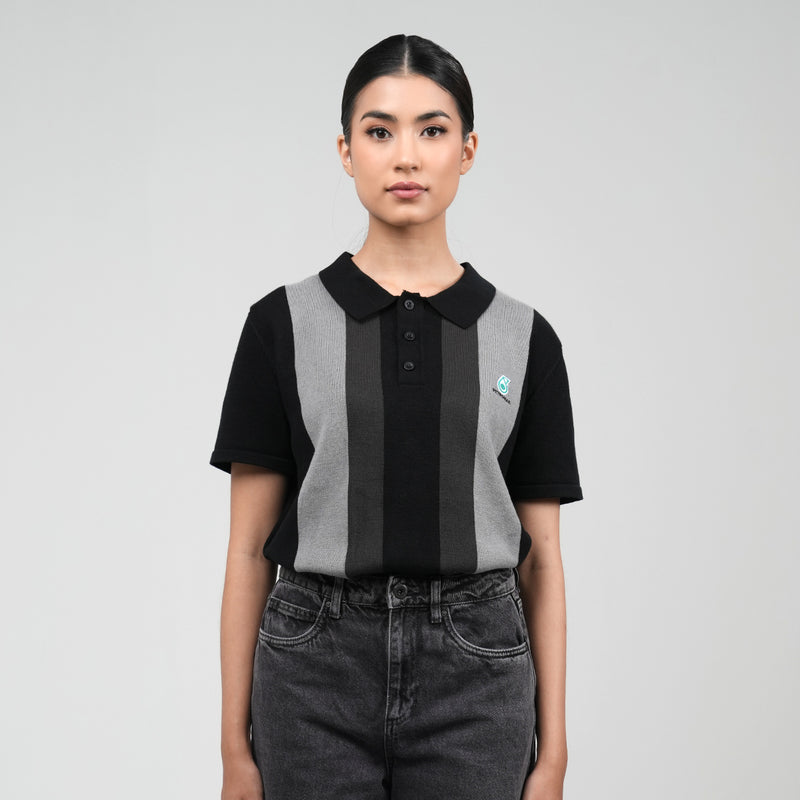 PETRONAS Knit Polo - Black/Grey
