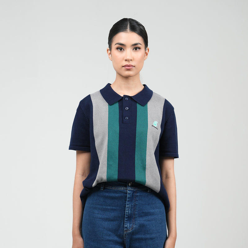 PETRONAS Knit Polo - Navy/Green