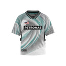 PETRONAS Shuttlehearts Silversmash Kids Jersey - Silver/Green