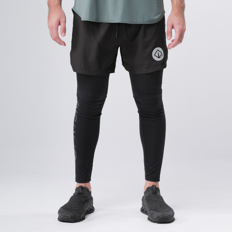 PRYSM Men Running Shorts - With Long Inner - Black