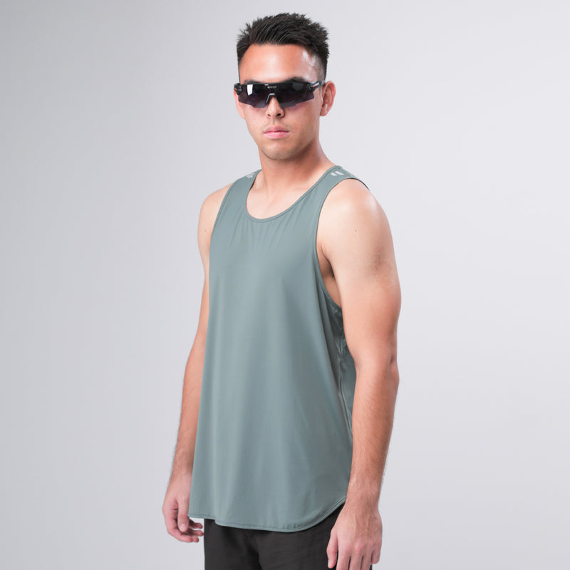 PRYSM Men Running Tank - Midnight Green