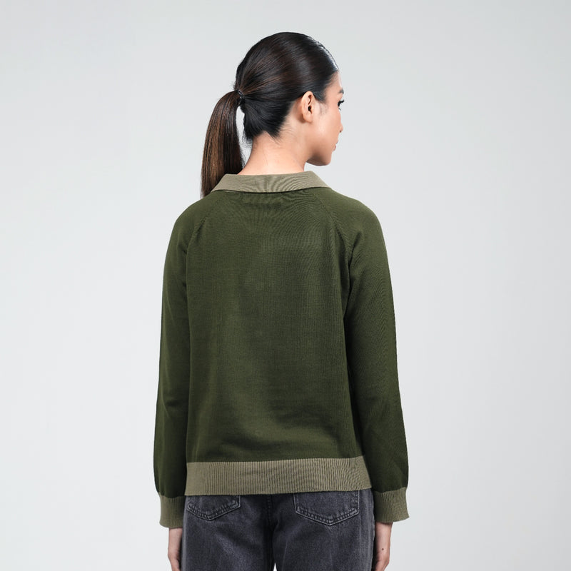 PETRONAS Women's Knit Top - Olive