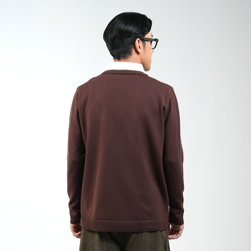 PETRONAS Daily Striped Jumper - Brown