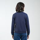 PETRONAS Crewneck Cardigan - Navy