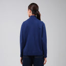 PETRONAS Women’s Diamond-Pattern Sweater - Navy