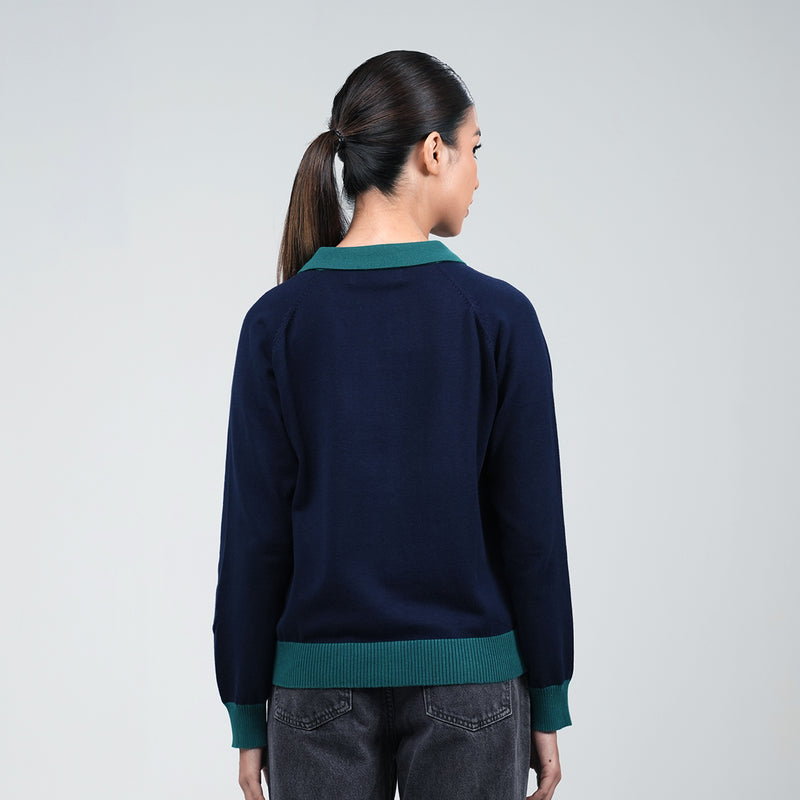 PETRONAS Women's Knit Top - Navy