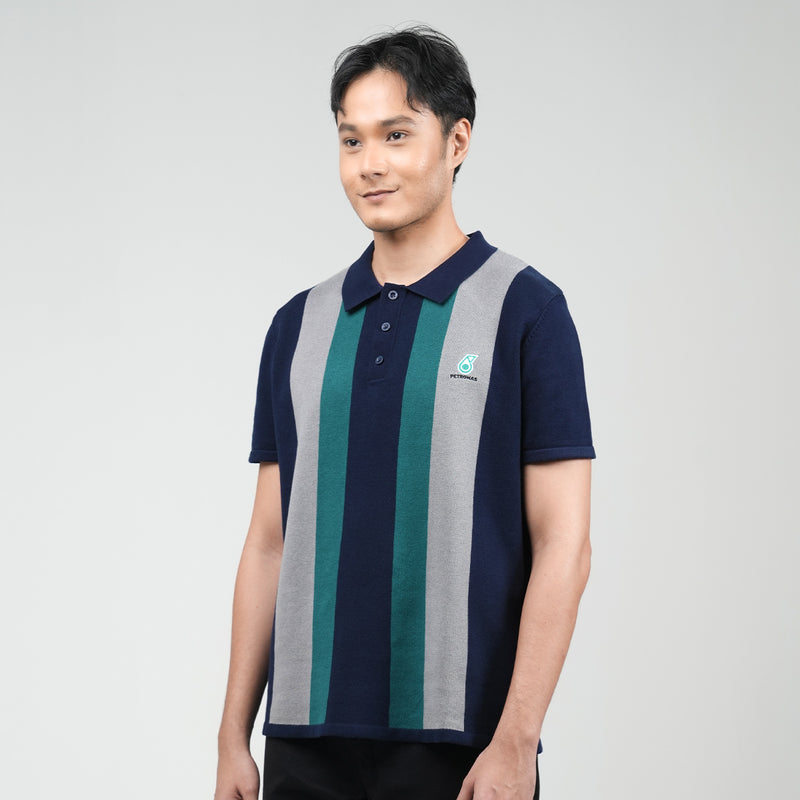 PETRONAS Knit Polo - Navy/Green