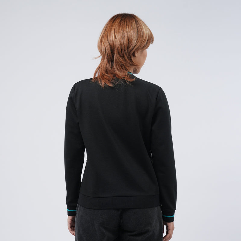 PETRONAS Crewneck Cardigan - Black