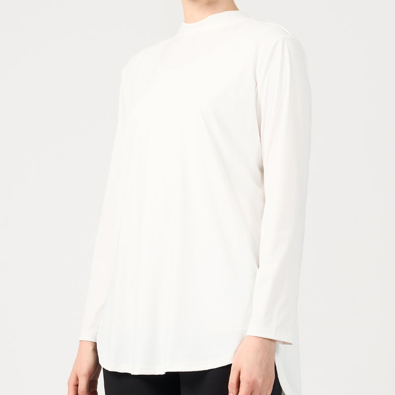 PRYSM Women Activewear Top- White - Long Sleeve