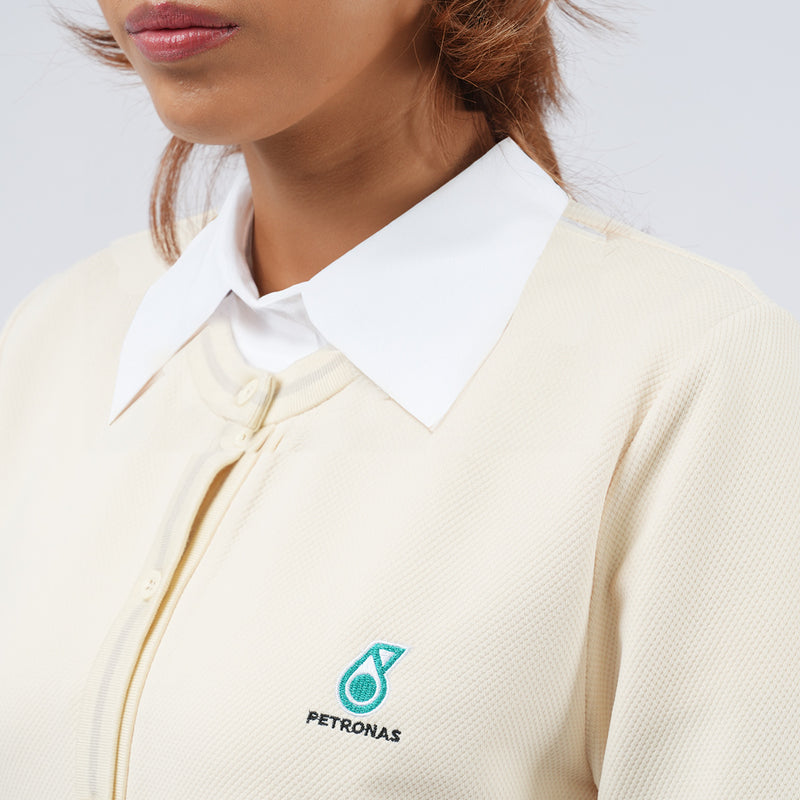 PETRONAS Crewneck Cardigan - Cream