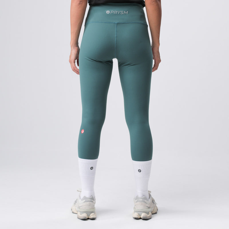 PRYSM Women Running Leggings - Midnight Green