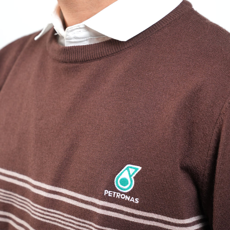PETRONAS Daily Striped Jumper - Brown