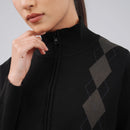 PETRONAS Women’s Diamond-Pattern Sweater - Black