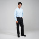 PETRONAS Daily Men's Striped Shirt - Cyan Blue