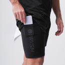 PRYSM Men Running Shorts - With Short Inner - Black