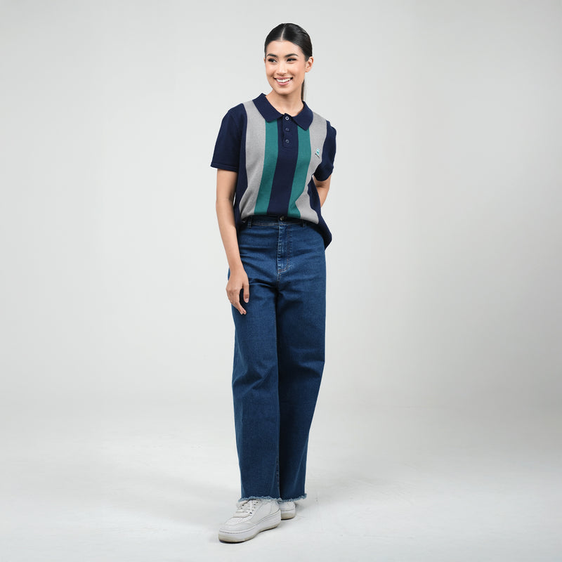 PETRONAS Knit Polo - Navy/Green