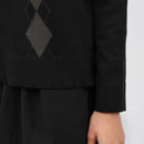 PETRONAS Women’s Diamond-Pattern Sweater - Black