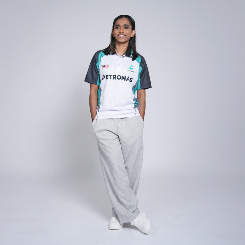 PETRONAS Shuttlehearts Champion Polo Jersey - White