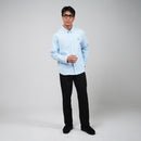 PETRONAS Daily Men's Striped Shirt - Cyan Blue