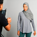 PRYSM Women Run Top- Grey