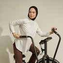 PRYSM Women Activewear Top- White - Long Sleeve