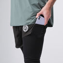 PRYSM Men Running Shorts - With Long Inner - Black