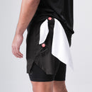 PRYSM Men Running Shorts - With Short Inner - Black