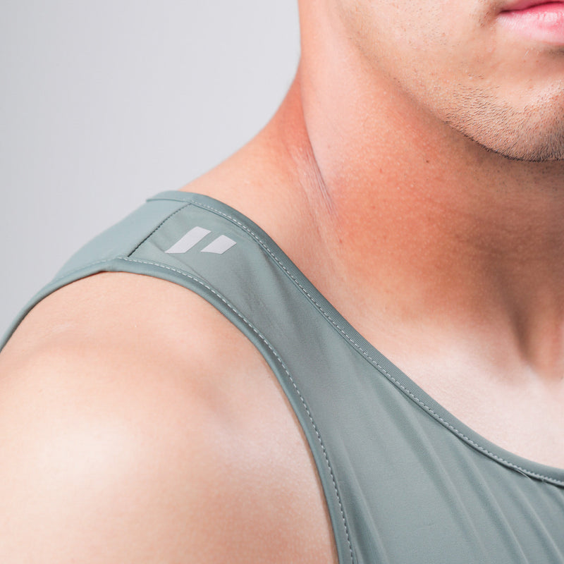 PRYSM Men Running Tank - Midnight Green