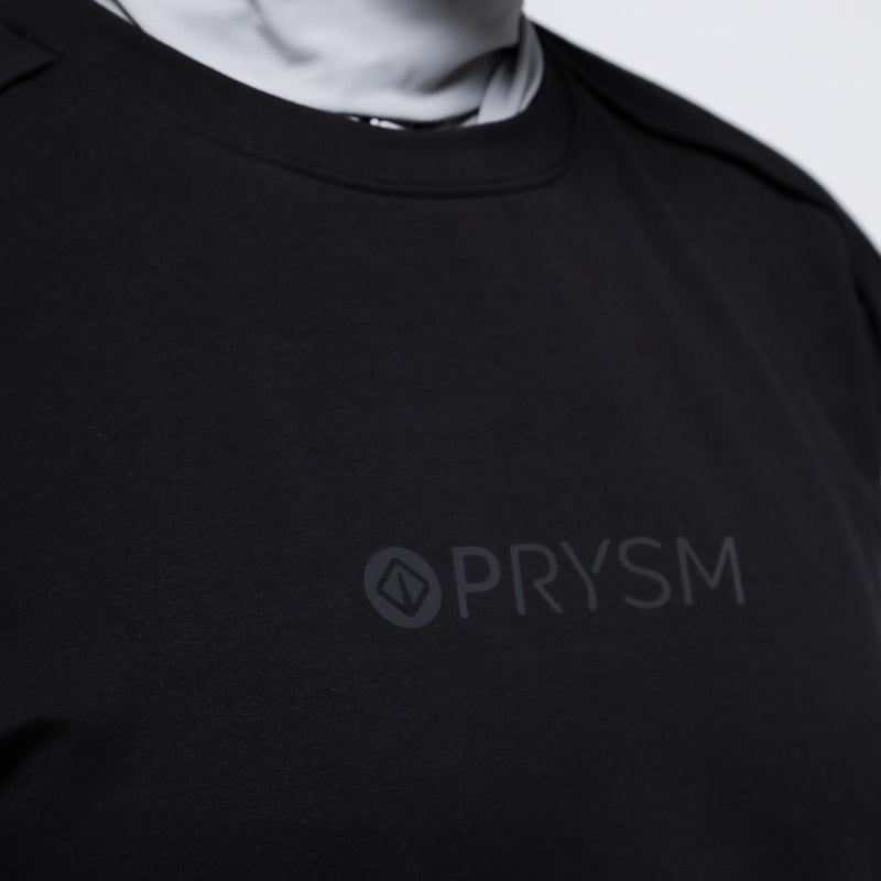 PRYSM Women's Crop Tee - Black