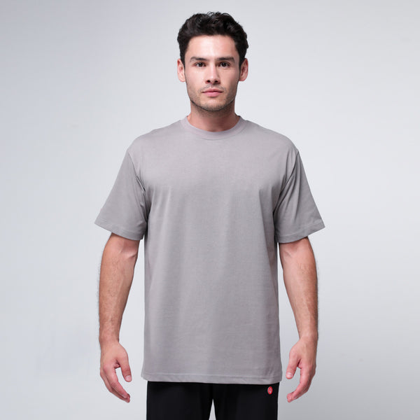 PRYSM Men's Oversized Cotton T-shirt - Light Grey